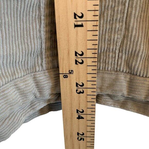 Snow Falls Jacket Womens Medium Grey Beige Corduroy Quilted Lined Sherpa Collar - Picture 6 of 11
